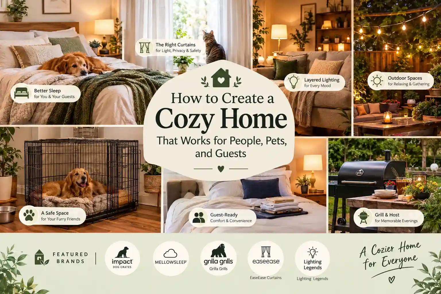 How to Create a Cozy Home That Works for People, Pets, and Guests