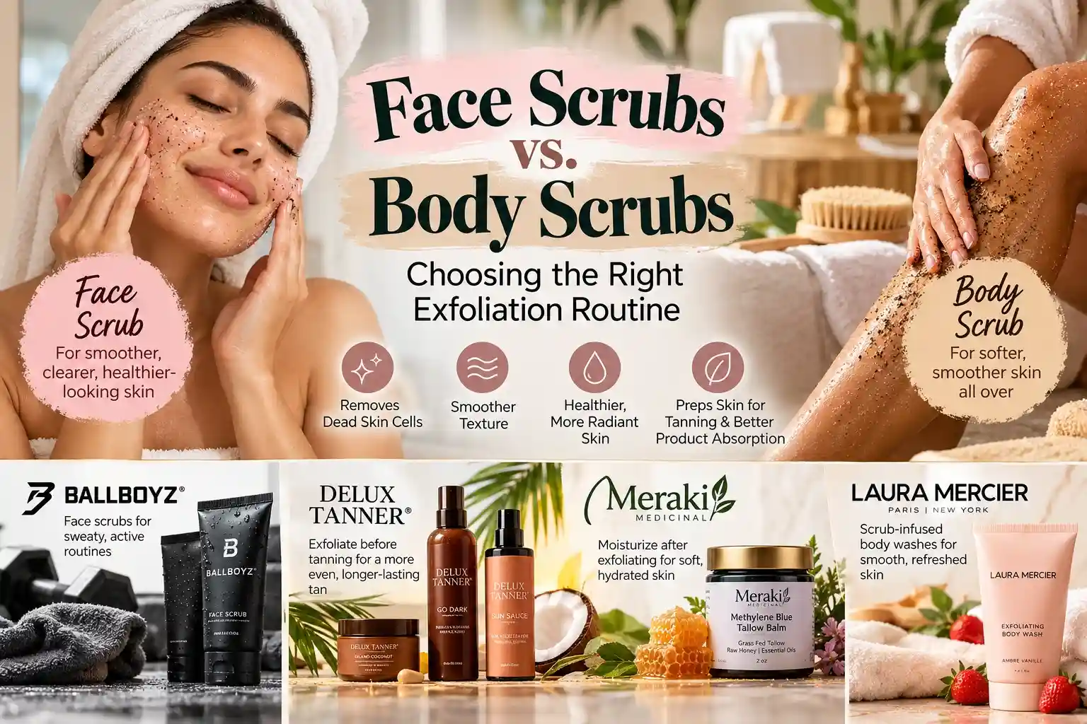 Face Scrubs vs. Body Scrubs: Choosing the Right Exfoliation Routine