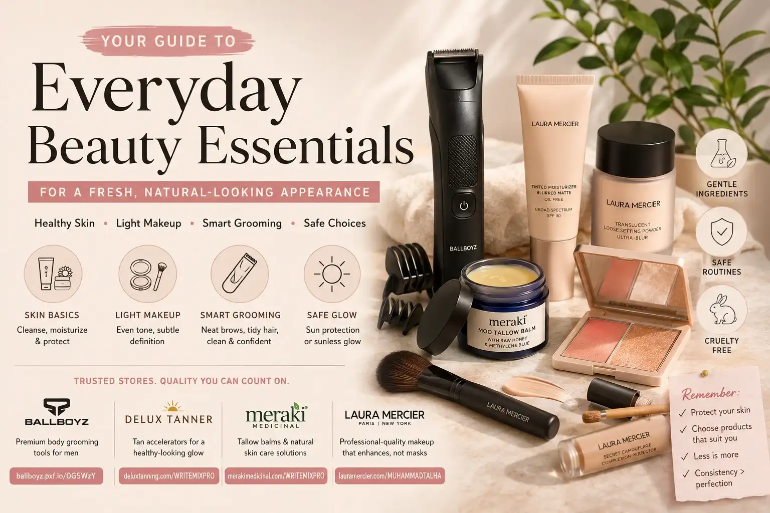 Everyday Beauty Essentials for a Fresh, Natural-Looking Appearance