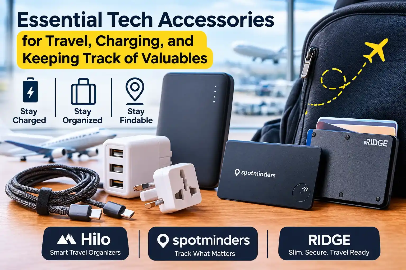 Essential Tech Accessories for Travel, Charging, and Keeping Track of Valuables